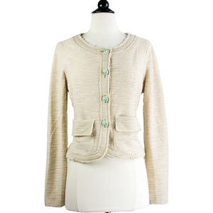 ARATTA | Cream Button Front Jacket, Small